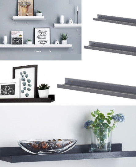 set-of-2-floating-wall-shelves-picture-ledge-display-rack-book-hanging-shelf-new