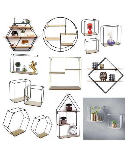 floating-hexagonal-shelves-metal-wood-decorative-wall-mounted-storage-display