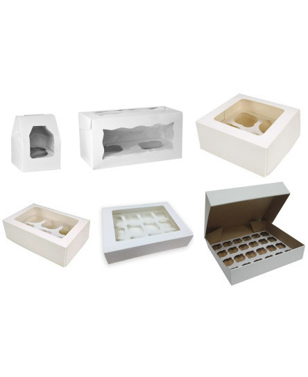 white-cupcake-boxes-holds-1-2-4-6-12-24-cup-cakes-removable-inserts
