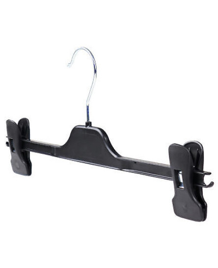 the-hanger-store-strong-black-plastic-clip-coat-hangers-for-trousers-skirts