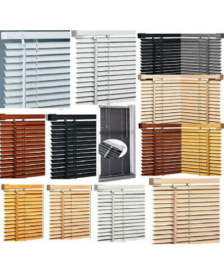 pvc-window-blinds-wood-grain-effect-home-office-easy-fit-trimable-venetian-blind