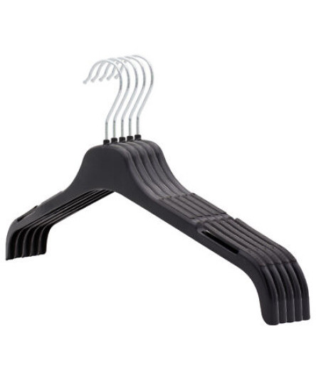 the-hanger-store-non-slip-black-plastic-coat-clothes-hangers-for-tops-shirts