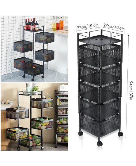 6-tier-storage-rack-kitchen-bathroom-rotating-serving-trolley-cart-bookshelf