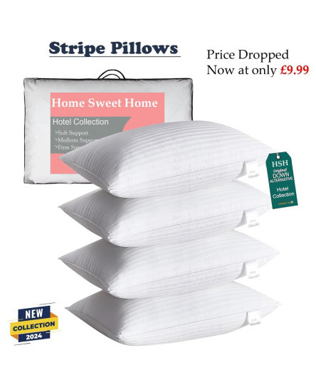 hotel-quality-2-4-packs-bounce-back-pillows-anti-allergic-bedding-stripe-pillows
