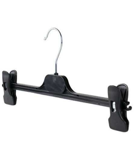 the-hanger-store-black-plastic-clip-hangers-for-trousers-skirts-coat-clothes