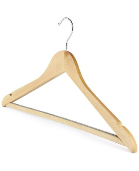 the-hanger-store-premium-wooden-suit-coat-hangers-with-non-slip-trouser-bar