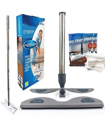 floor-mop-with-100-wipes-wood-tile-laminate-flat-sweeper-cleaner-dry-wipe-duster