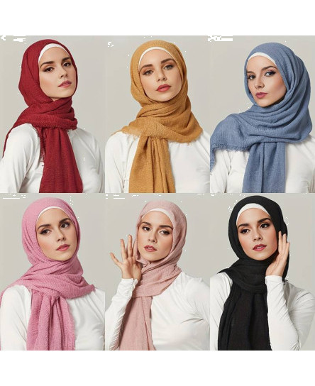 crinkle-scarf-hijab-ladies-maxi-long-frayed-edges-crimp-mix-cotton-shawl-wrap